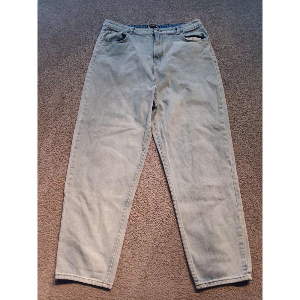 PrettyLittleThing MOM Jeans Womens US 12 /‎ UK16 Light Wash High Rise Tapered